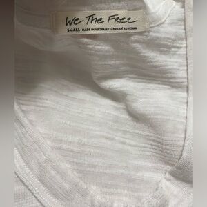 Free People White Oversized Tee – Small